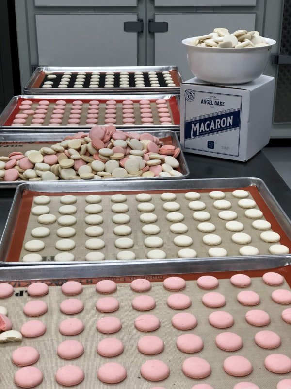 High volume french macaron production